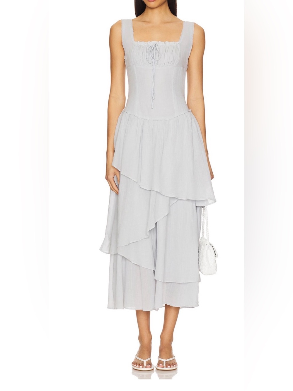 Free People In My Dreams Pearl Blue Midi Dress